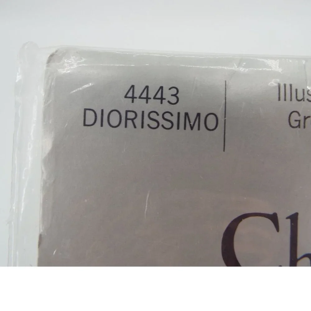 Vintage Christian Dior Diorissimo Illusion Grey Sandalfoot Pantyhose Size 2 NOS